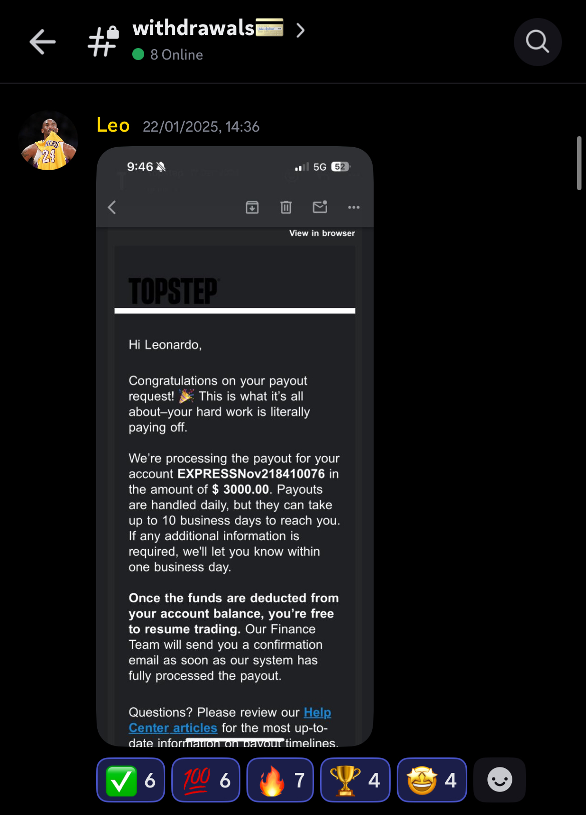 Leo Payout 1