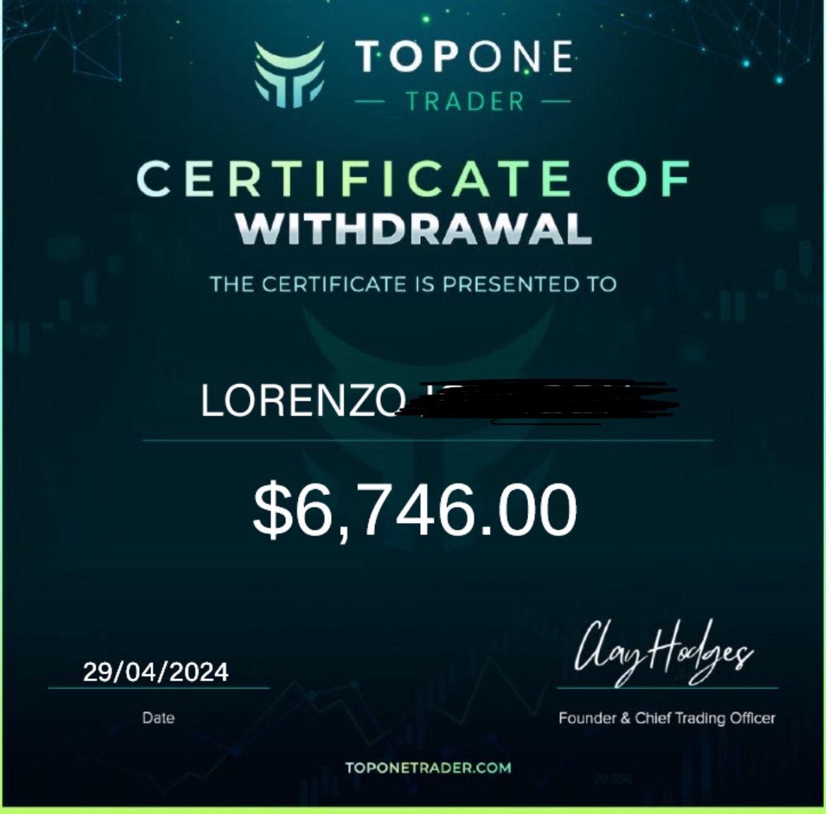 Lorenzo Payout 2