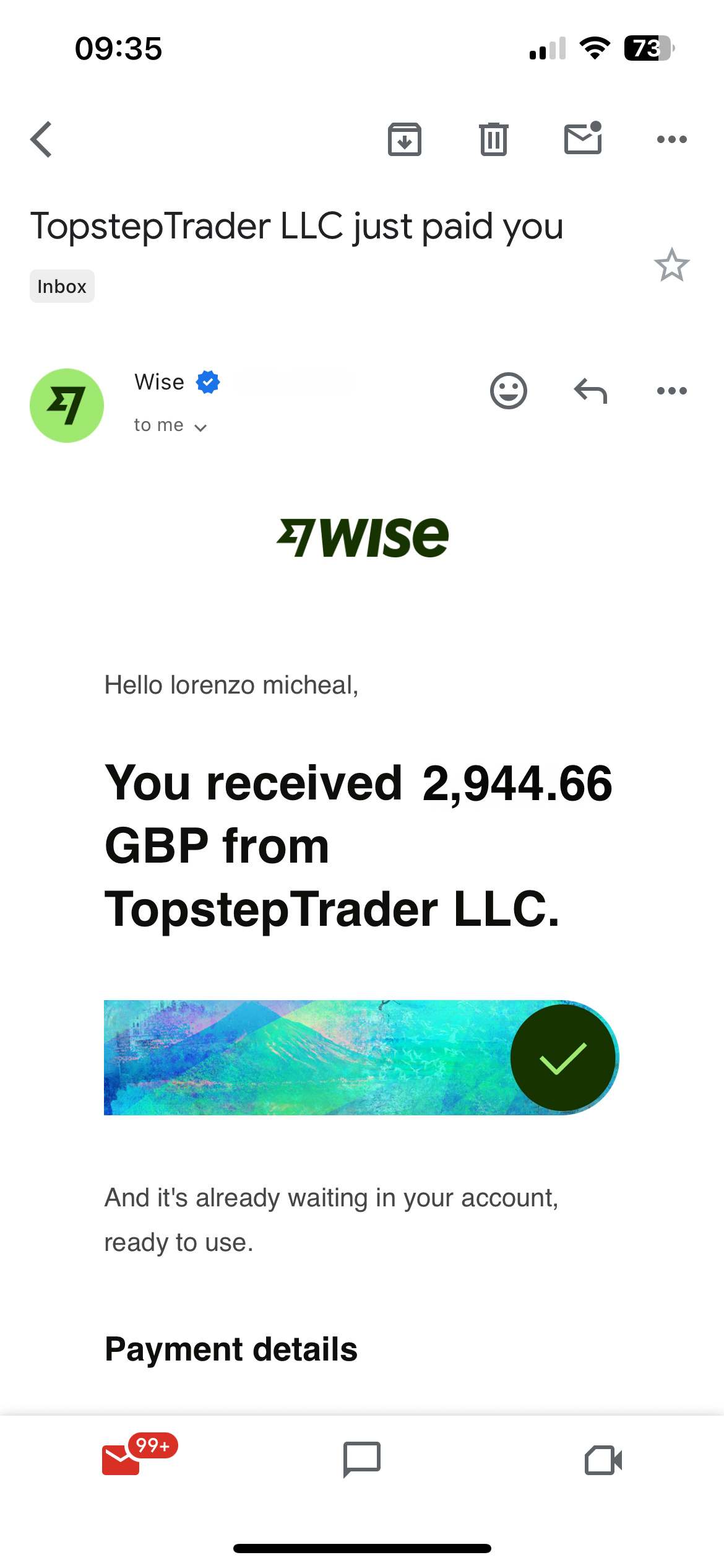 Lorenzo Payout 5