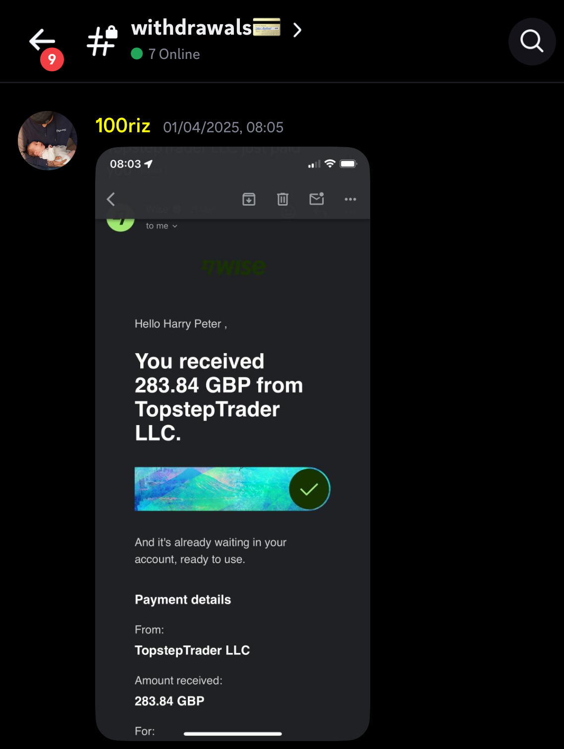 Member Payout 5
