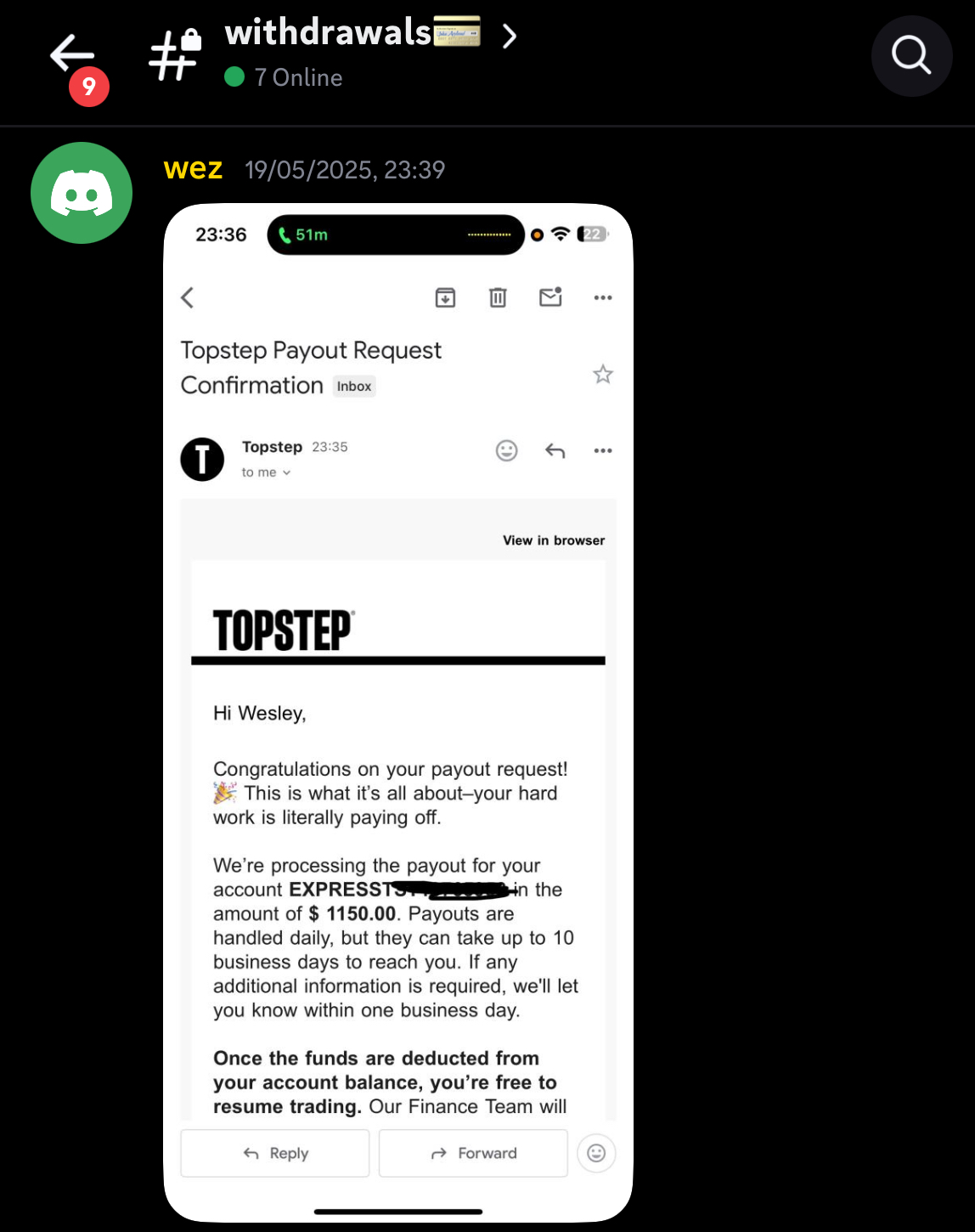 Member Payout 6